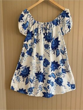4Our Dreamers Linen Blend New With Tag Cottagecore Mini Dress Women’s Small